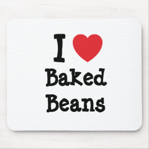 I Liebe Baked Beans Herzstück T - Shirt Mousepad