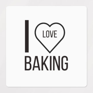 I LIEBE BAKING ETIKETTEN