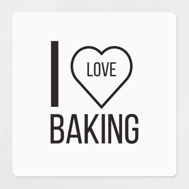 I LIEBE BAKING ETIKETTEN (Design 1)