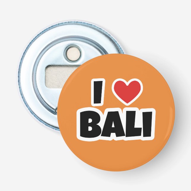 I Liebe Bali Flaschenöffner (Vorderseite)