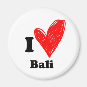 I Liebe Bali - Herzskizze Magnet