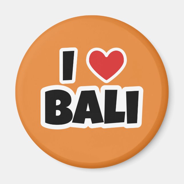I Liebe Bali Magnet (Vorne)