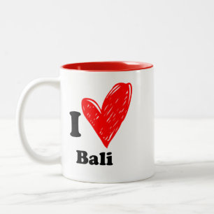 I Liebe Bali Zweifarbige Tasse