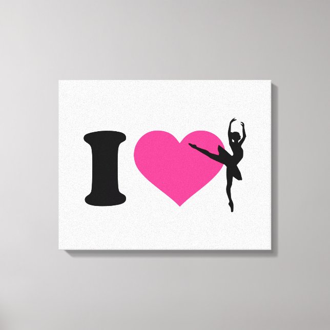 I Liebe Ballerina Leinwanddruck (Vorderseite)