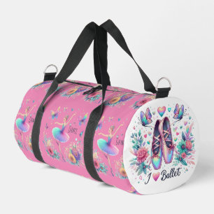 I Liebe Ballerina Tanz Kleine Duffel Tasche