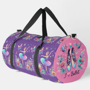 I Liebe Ballerina Tanz Kleine Duffel Tasche
