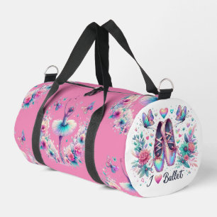 I Liebe Ballerina Tanz Kleine Duffel Tasche