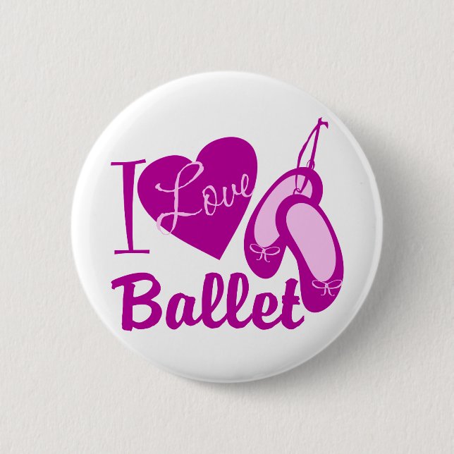 I Liebe Ballet Button (Vorderseite)