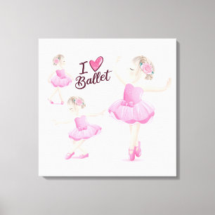 I Liebe Ballet Leinwanddruck