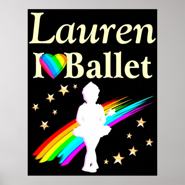 I LIEBE BALLET PERSONALISIERT POSTER (Vorne)