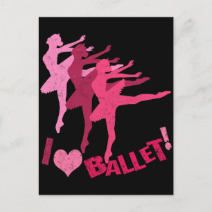 I Liebe Ballet Postkarte