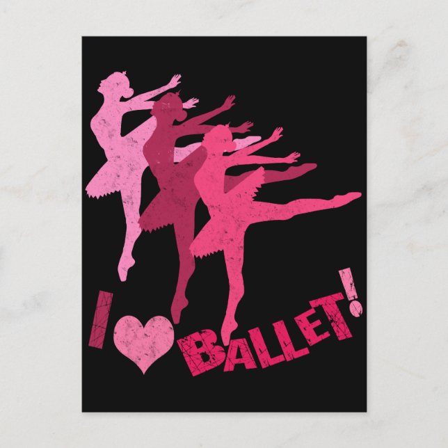 I Liebe Ballet Postkarte (Vorderseite)