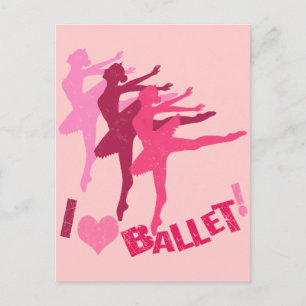 I Liebe Ballet Postkarte