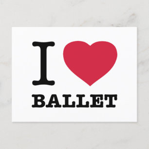 I LIEBE BALLET POSTKARTE