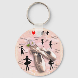 I Liebe Ballet Schlüsselanhänger