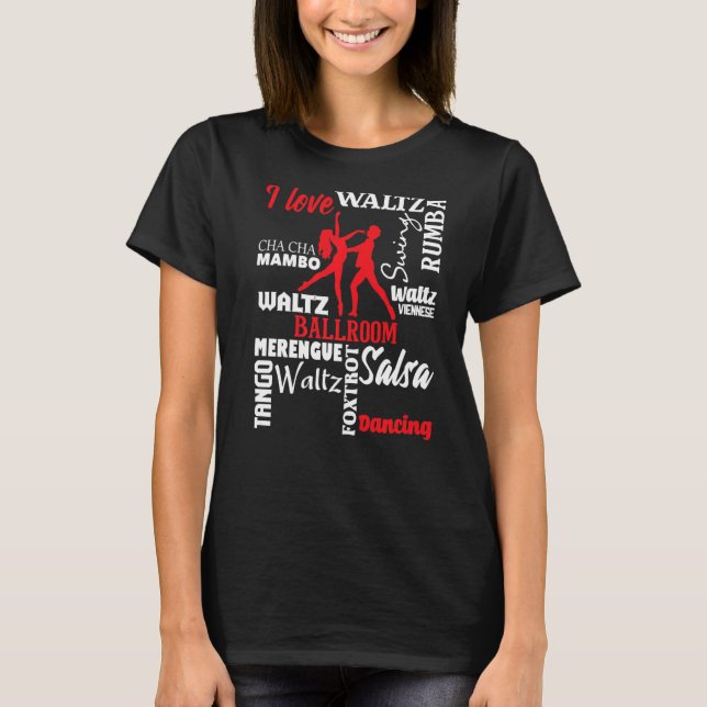 I Liebe Ballroom Dance Instructor Pair Cho T-Shirt (Vorderseite)