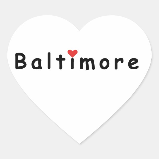 I Liebe Baltimore Herz-Aufkleber (Vorderseite)