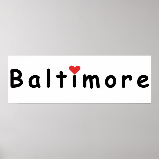 I Liebe Baltimore Poster (Vorne)