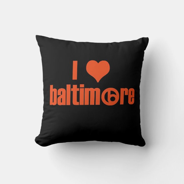 I Liebe Baltimore Throw Kissen (Vorderseite)