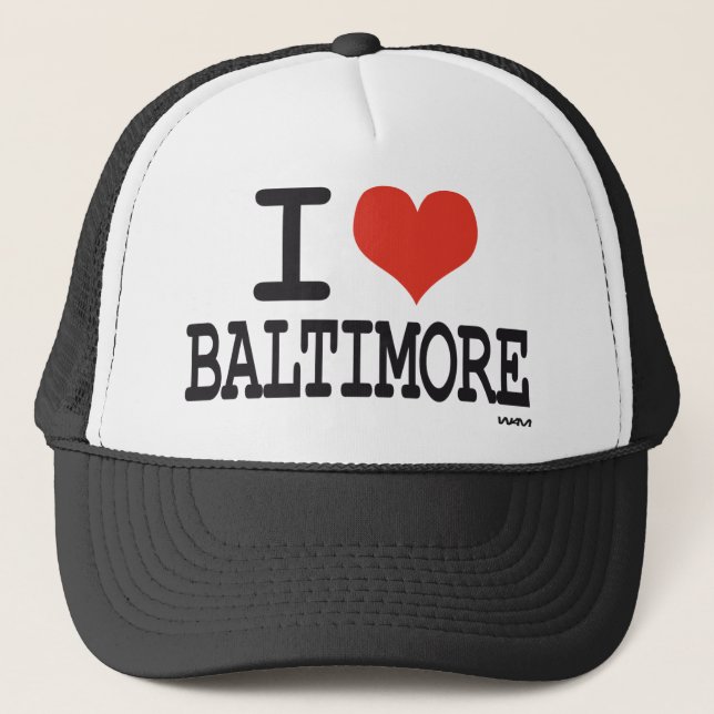 I Liebe Baltimore Truckerkappe (Vorderseite)