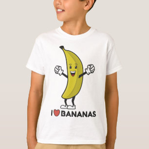 I Liebe Bananas Funny Happy Banana Frucht Liebhabe T-Shirt
