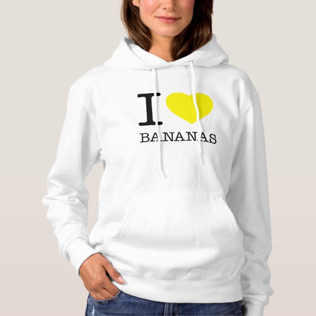 I LIEBE BANANAS HOODIE (Vorderseite)