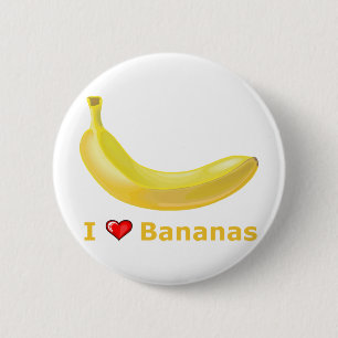 I Liebe-Bananen Button