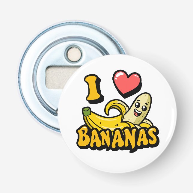 I Liebe Bananen Flaschenöffner (Vorderseite)