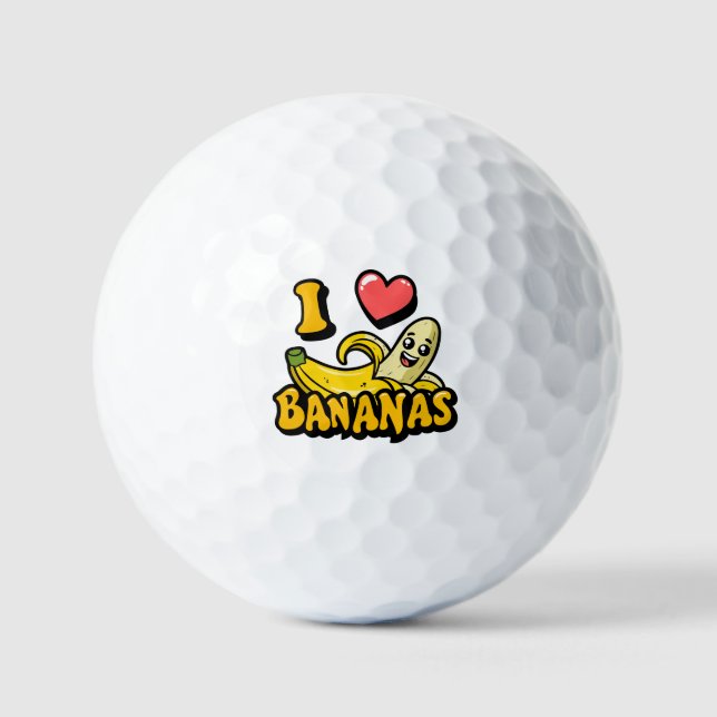 I Liebe Bananen Golfball (Vorderseite)