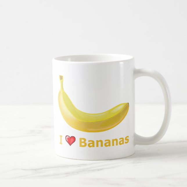 I Liebe-Bananen Kaffeetasse (Rechts)