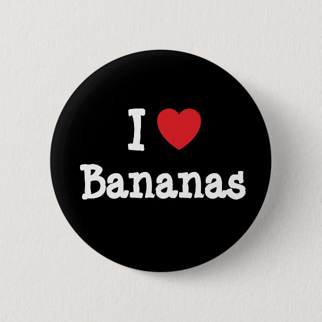 I Liebe Bananen T - Shirt Button (Vorderseite)