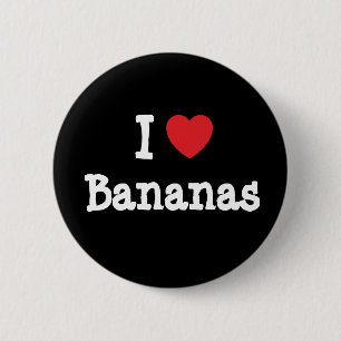 I Liebe Bananen T - Shirt Button
