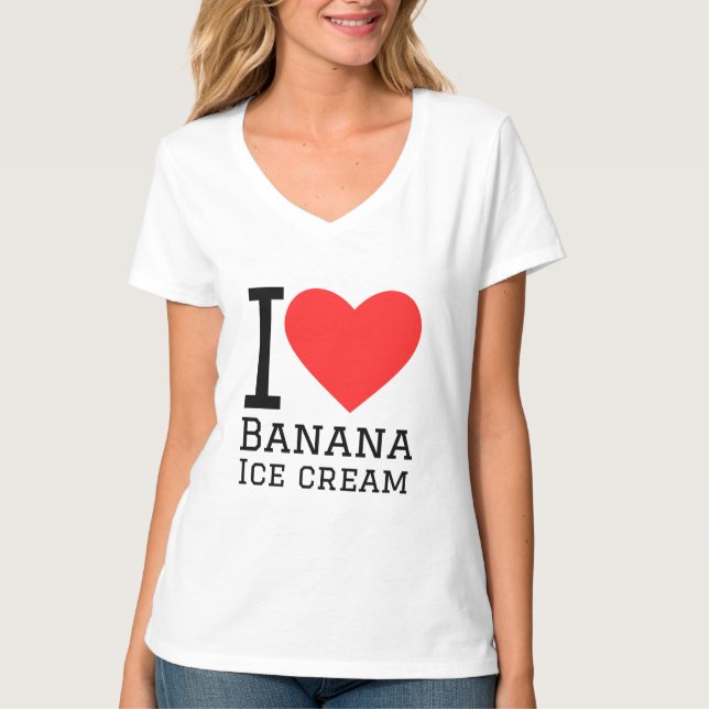 I Liebe Bananeneis T-Shirt (Vorderseite)