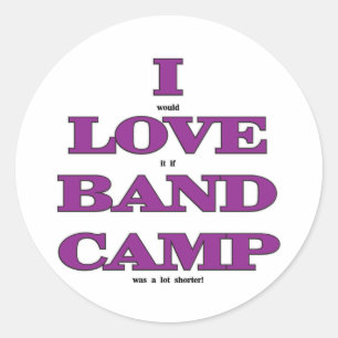 I Liebe Band Camp Runder Aufkleber
