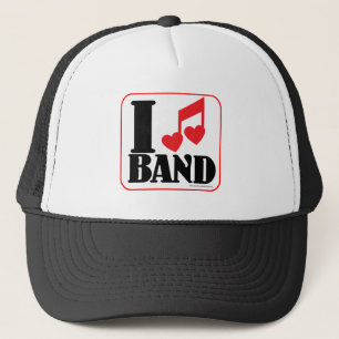 I Liebe Band Fun Music Logo Slogan Art Truckerkappe