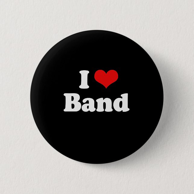 I Liebe Band Tshirt Button (Vorderseite)