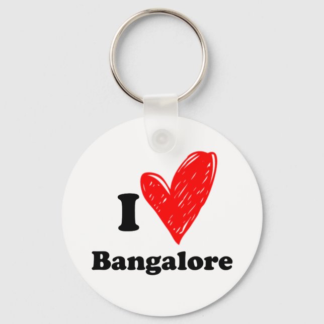 I Liebe Bangalore Schlüsselanhänger (Vorderseite)