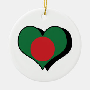 I Liebe Bangladesch Keramik Ornament