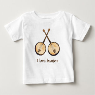 I Liebe Banjo Music Instruments Baby T-shirt