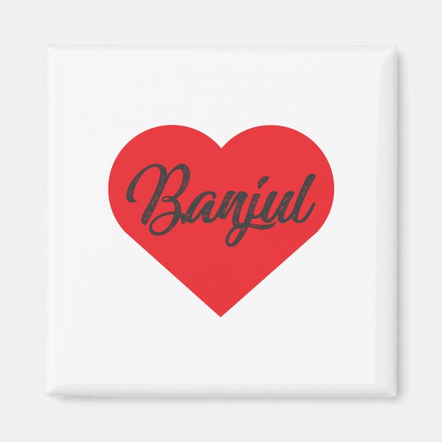 I Liebe Banjul - Gambia Magnet (Vorne)