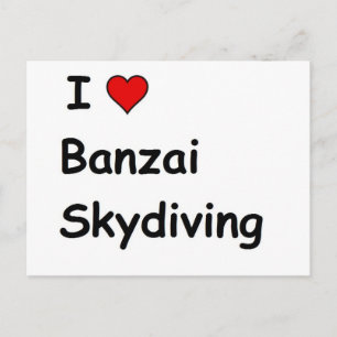 I Liebe Banzai Skydiving Postkarte