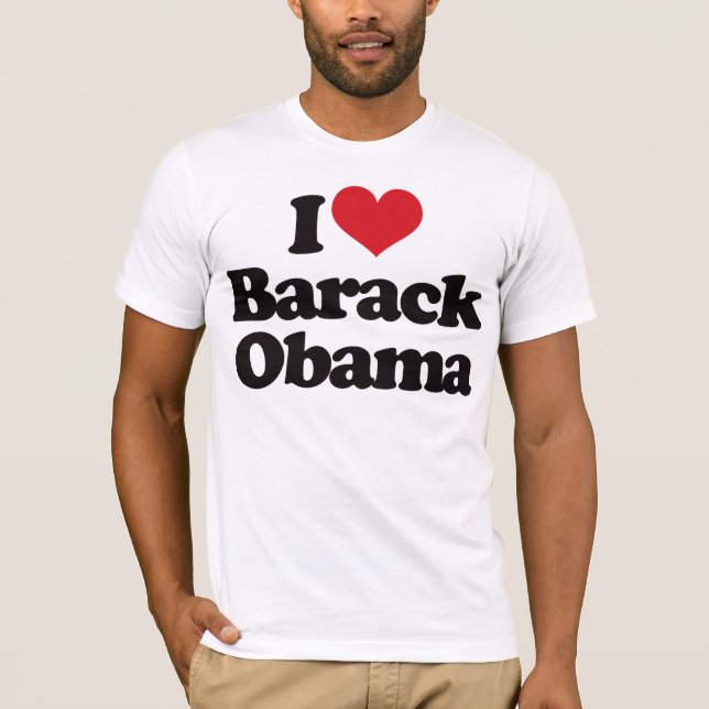 I Liebe Barack Obama T-Shirt (Vorderseite)