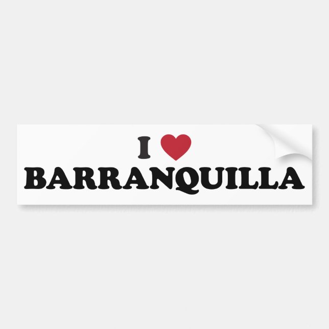 I Liebe Baranquilla Kolumbien Autoaufkleber (Vorne)