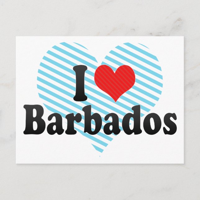 I Liebe Barbados Postkarte (Vorderseite)