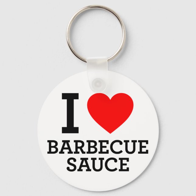 I Liebe Barbecue Sauce Schlüsselanhänger (Vorderseite)