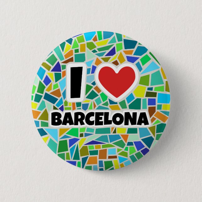 I Liebe Barcelona Button (Vorderseite)