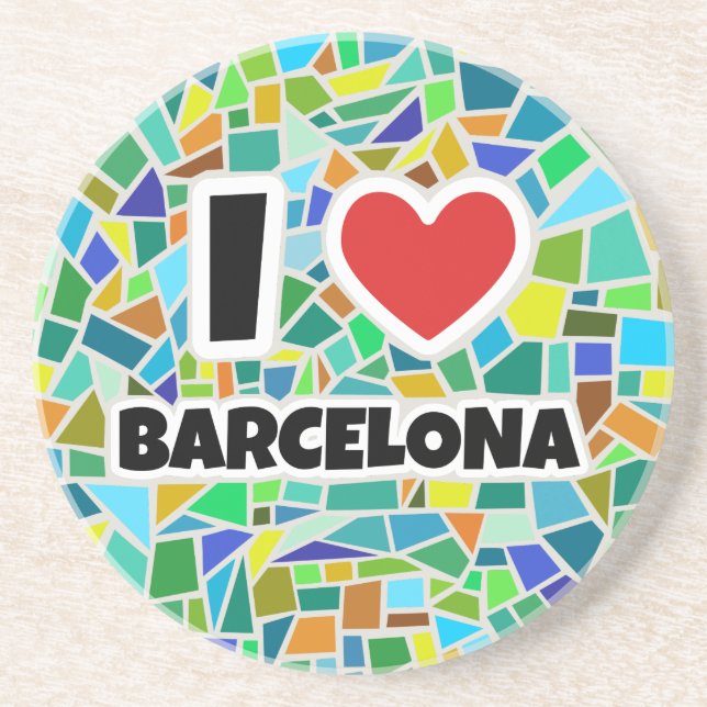 I Liebe Barcelona Getränkeuntersetzer (Vorne)