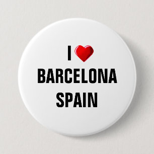 I LIEBE BARCELONA, SPANIEN BUTTON