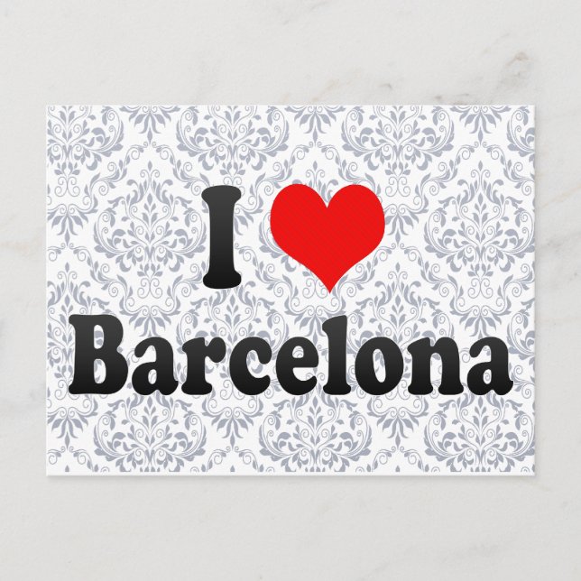 I Liebe Barcelona, Spanien Postkarte (Vorderseite)