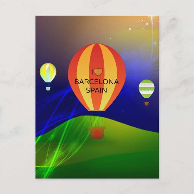 I Liebe Barcelona, Spanien Postkarte (Vorderseite)